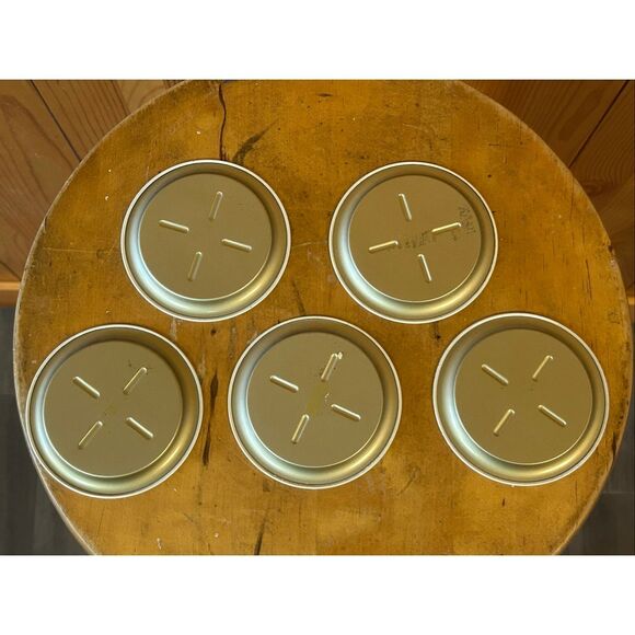 COCA COLA SANTA COASTERS TRAYS METAL SET OF 5 USED COKE VINTAGE ADVERTISING (537 - Picture 7 of 7